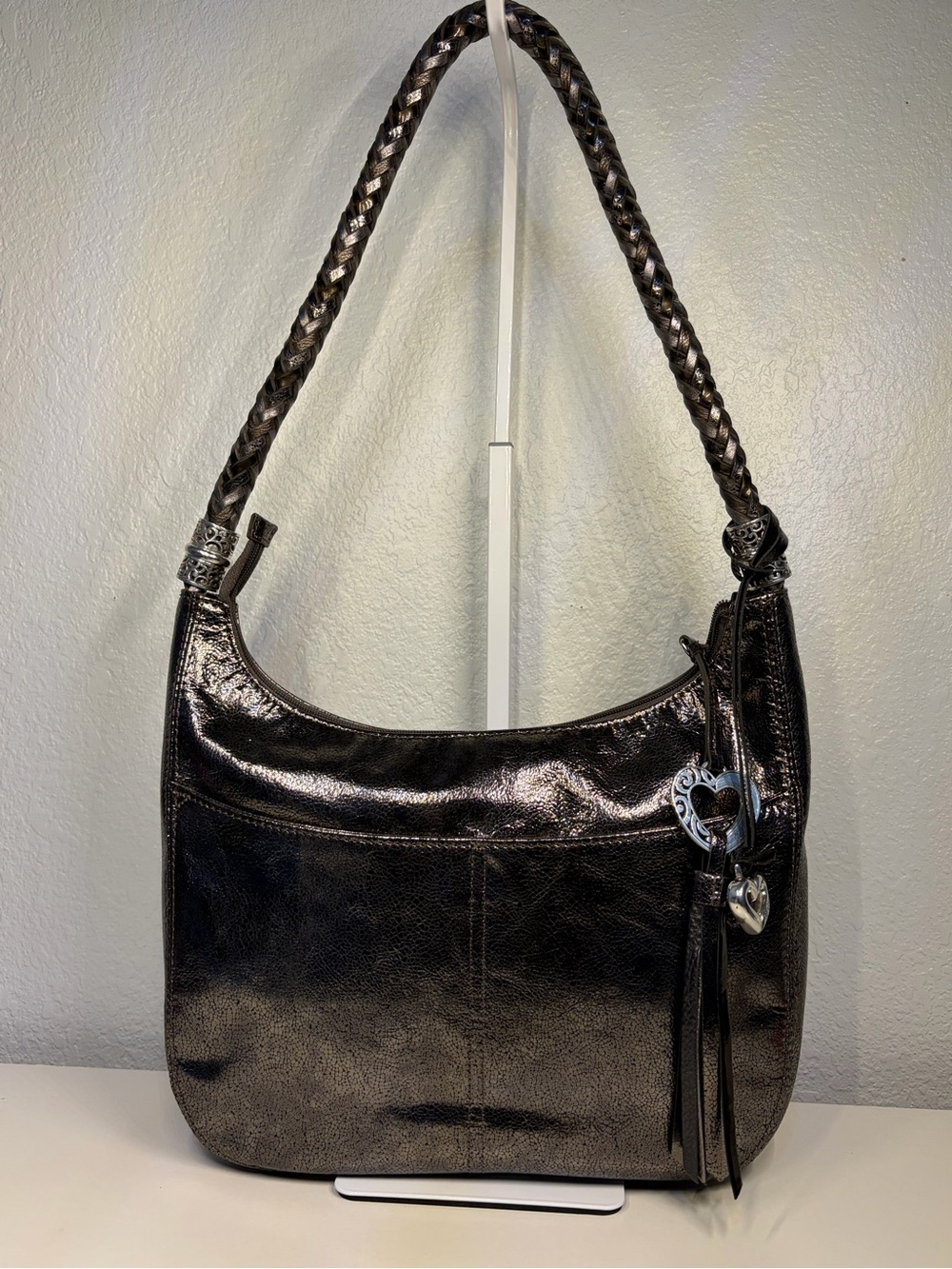 NWOT Vintage Brighton Barbados Hobo Metallic Bag with Dust Cover Included